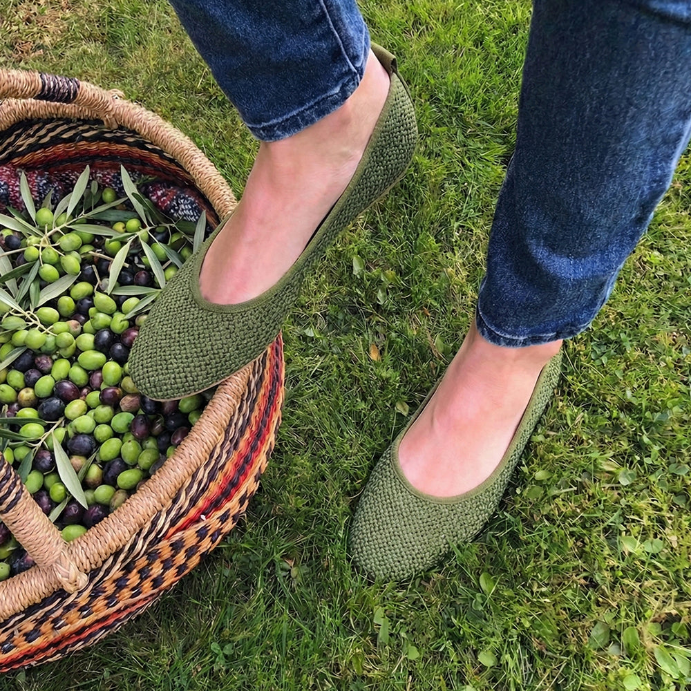 Olive Green Summer Pumps