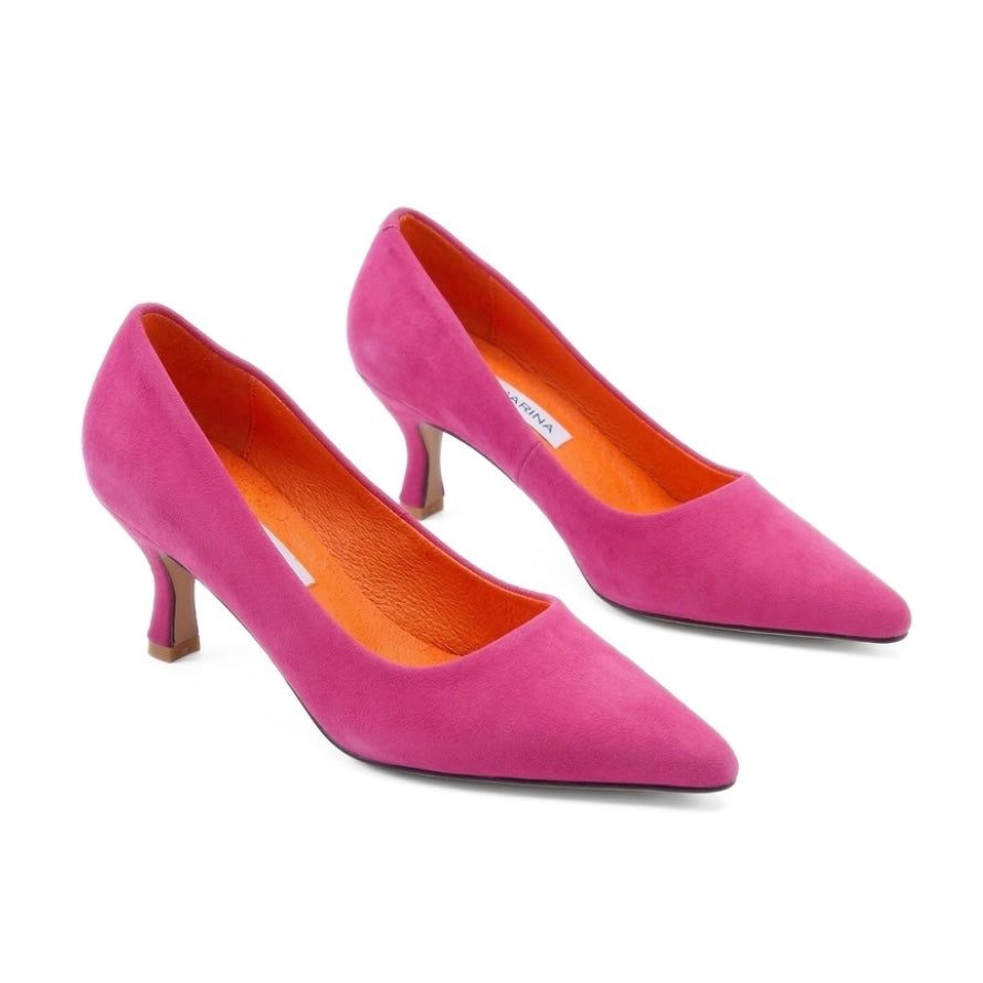 Sabine Pink Suede Courts