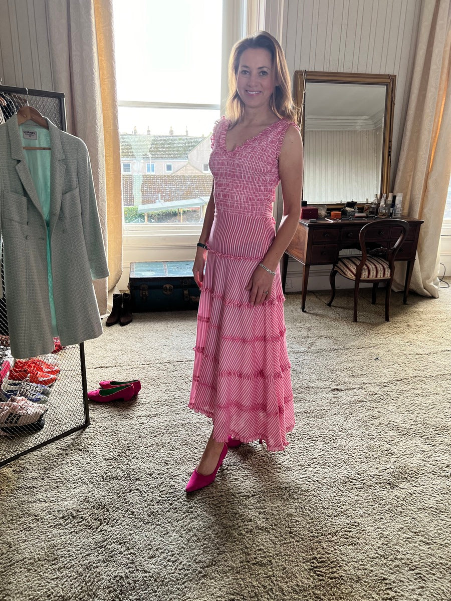 Sabine Pink Suede Courts