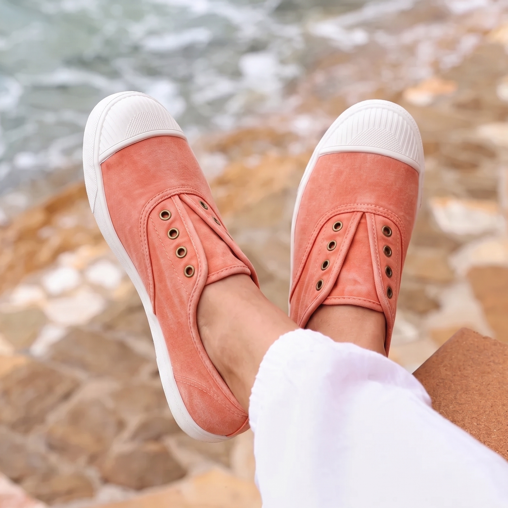 Summer Plimsolls / Coral