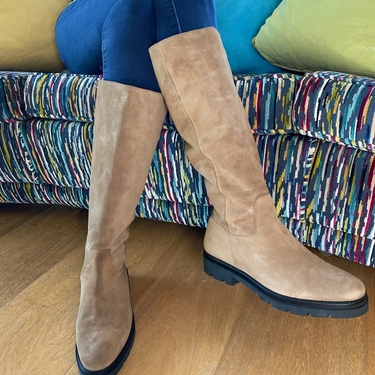 Embracing Winter Chic with Long Suede Boots