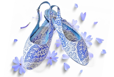Blue fern sandals 