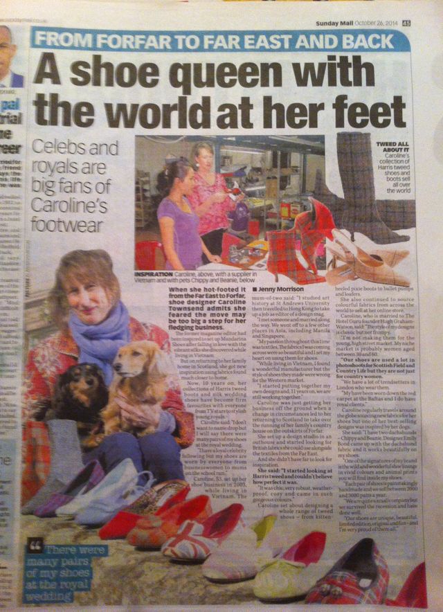 Mail on Sunday - Mandarina Shoes in the media