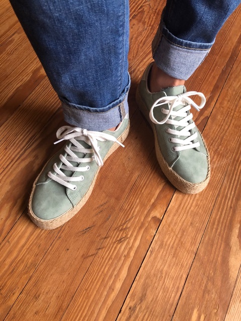 pale green chunky sneakers  Thumbnail