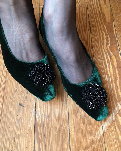 Opera Court Shoes / Green Thumbnail