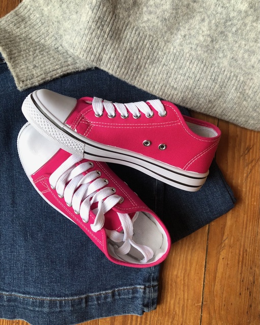 Basic Pink Canvas Sneakers