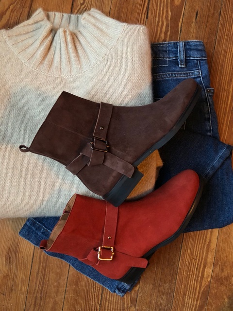 brown suede boots  Thumbnail