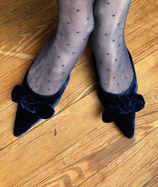 Midnight velvet shoes on sale sales