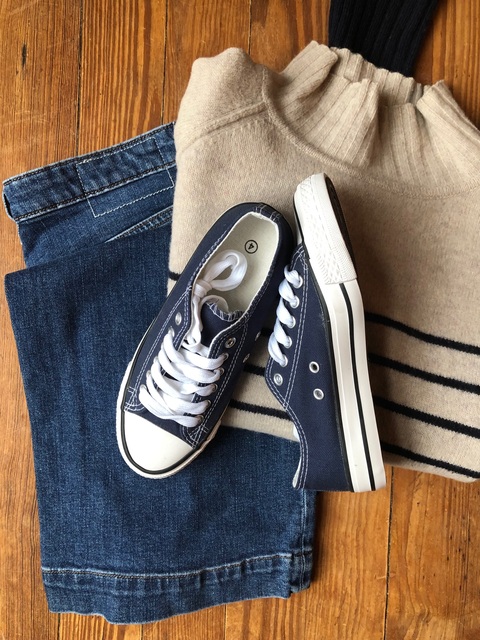 Basic Navy Canvas Sneakers