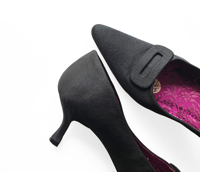 Black satin court shoes uk outlet
