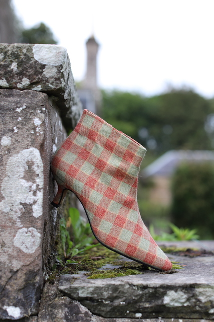 Tweed Check Ankle Boots Thumbnail