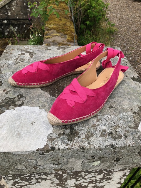 Pink flat espadrilles cheap
