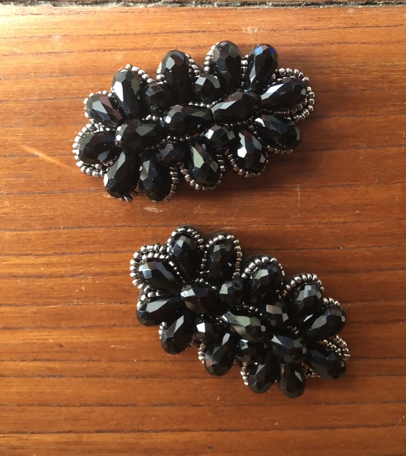 Blue-Black & Silver Beaded Clips