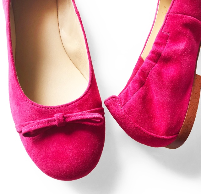 Ballerina Flats by Hogl Shoes Pink Suede