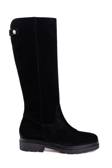 Long black suede best sale boots uk