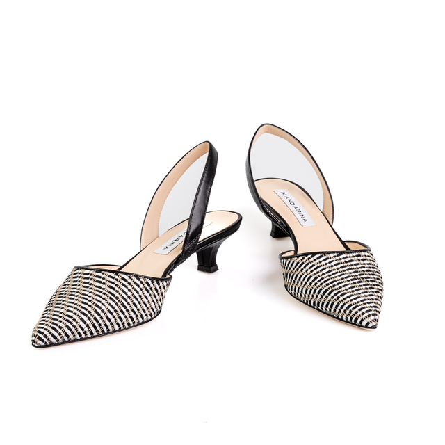 Helia - Woven Leather Slingbacks – RolisaStyle