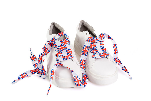 Trainers with Union Jack laces
