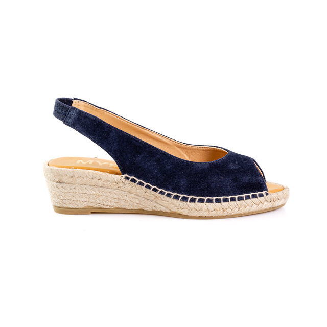 navy blue wedge espadrilles with slingback