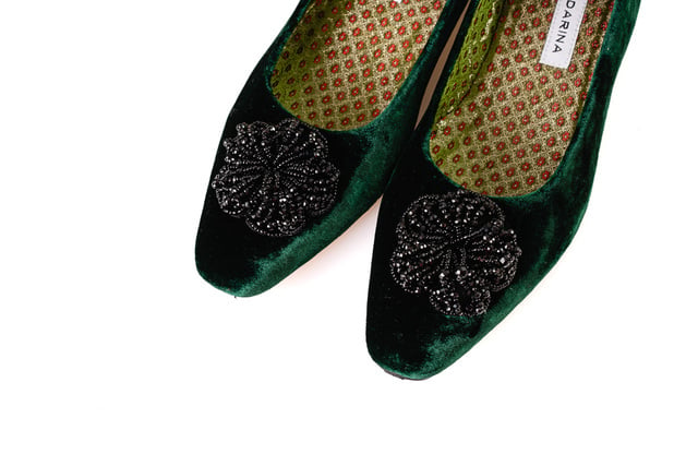 Opera Court Shoes / Green Thumbnail