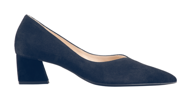 Hogl navy suede court shoes
