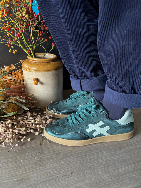 Another Trend Green Suede Trainers High Quality Suede Sneakers