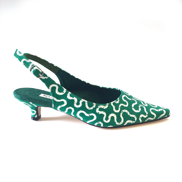 Abstract Pattern Kitten Heels UK5 Mandarina Shoes