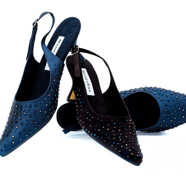 navy blue evening shoe