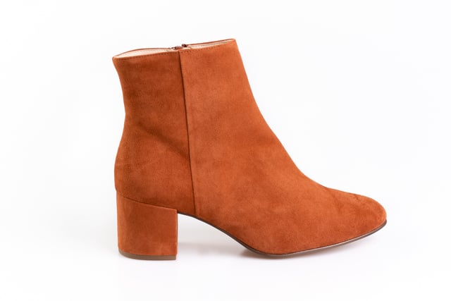 Hogl Brown suede ankle boots with block heel Thumbnail