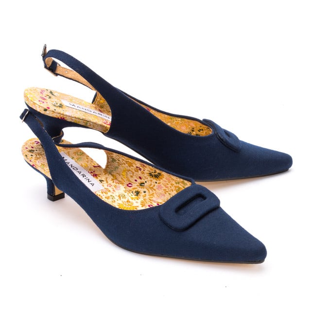 navy slingback shoes uk