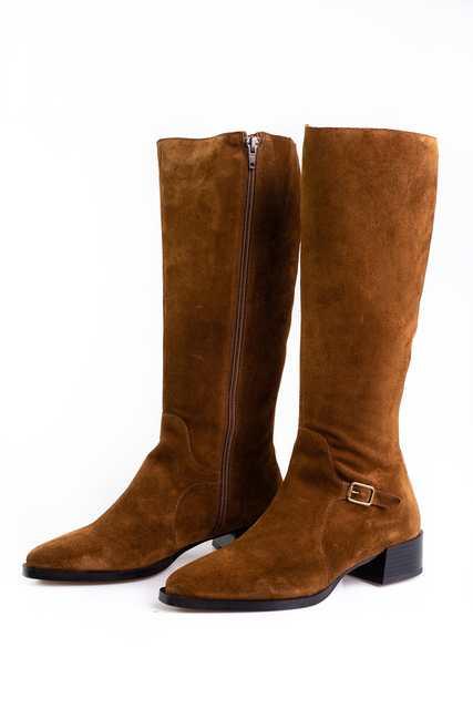 long brown suede ladies boots Thumbnail