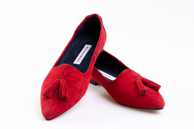 Mayfair Flats / Red | Mandarina Shoes