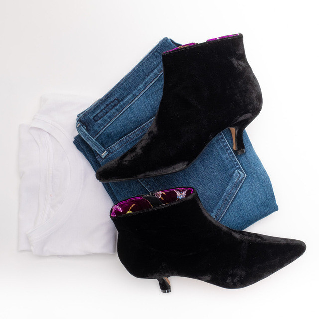 Velvet Pixie Boots / Black  Thumbnail