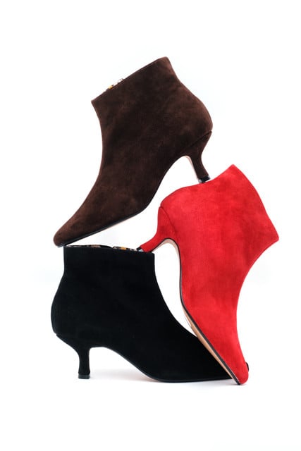 Petra Pixie Boots / Red Suede