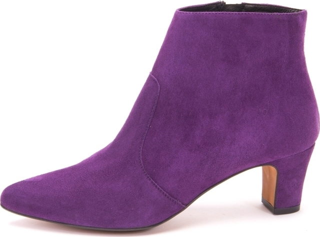 purple suede chelsea boots