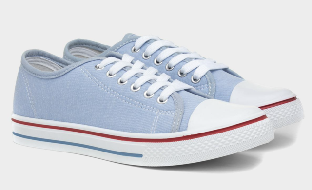 blue canvas sneakers for women