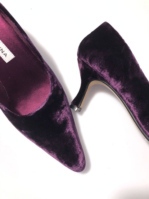 purple Velvet Shoes