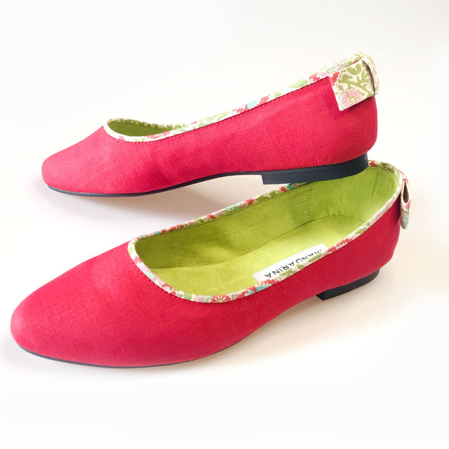 Womens red flat shoes uk hotsell