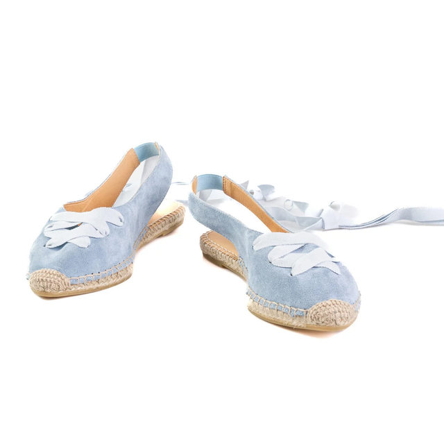 pale blue espadrille sandals
