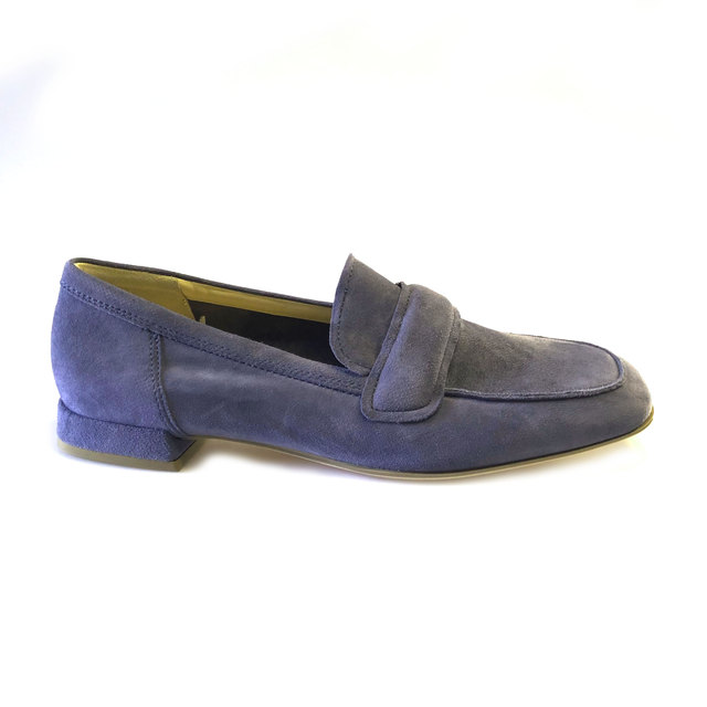 blue penny loafers