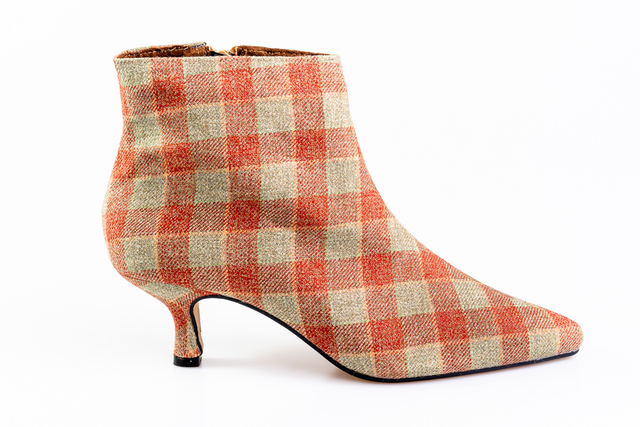 Tweed Check Ankle Boots Thumbnail