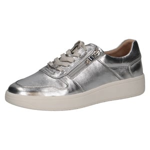 silver sneakers with zip