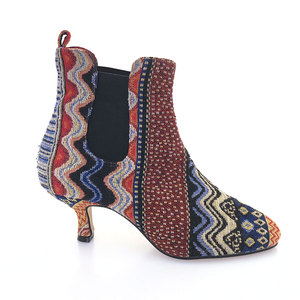 patterned ankle boots