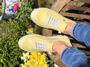 Easy Lace Leather Sneakers Primrose Yellow