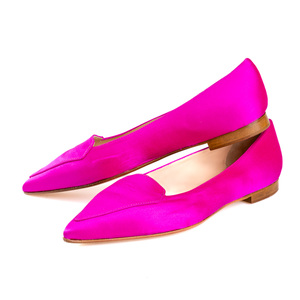 Bright pink flats