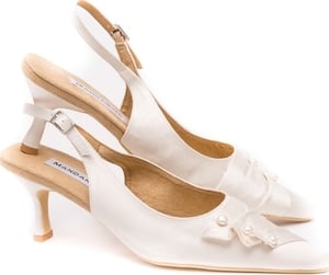 Pearl & Satin Wedding Slingbacks