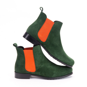 Chelsea Boots / Green & Orange