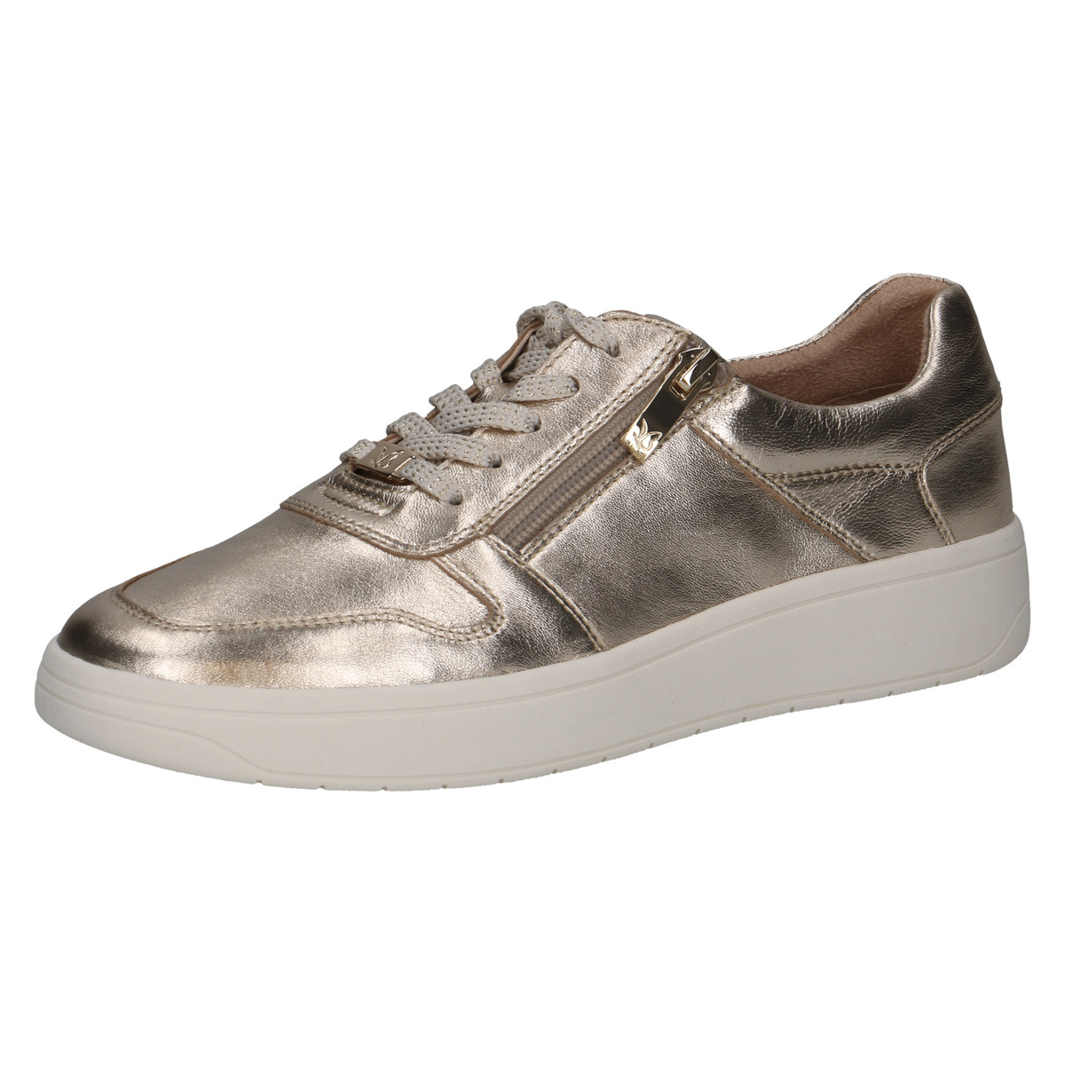 Gold Leather Sneakers