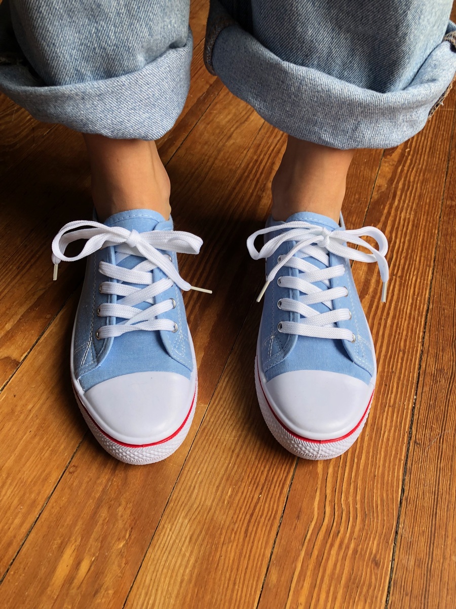 Basic Blue Canvas Sneakers