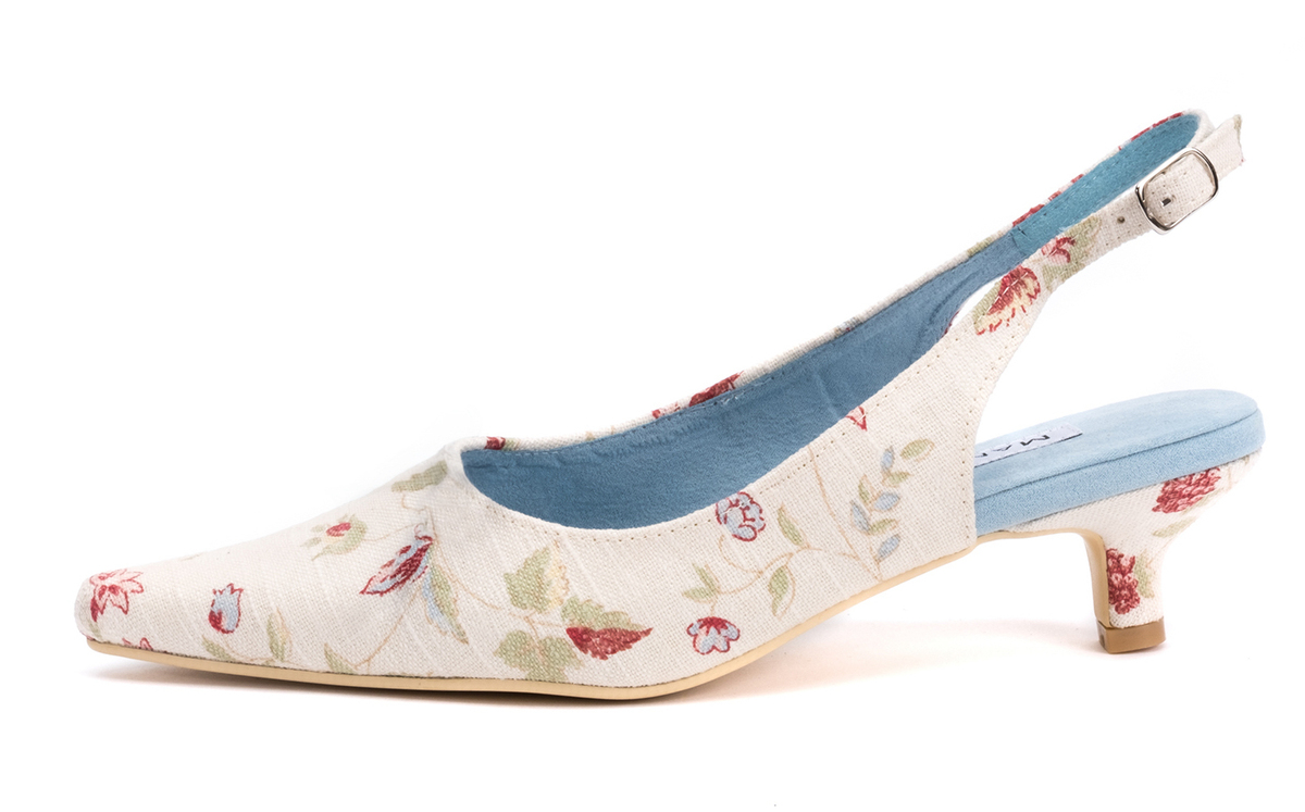 Floral Kitten Heels