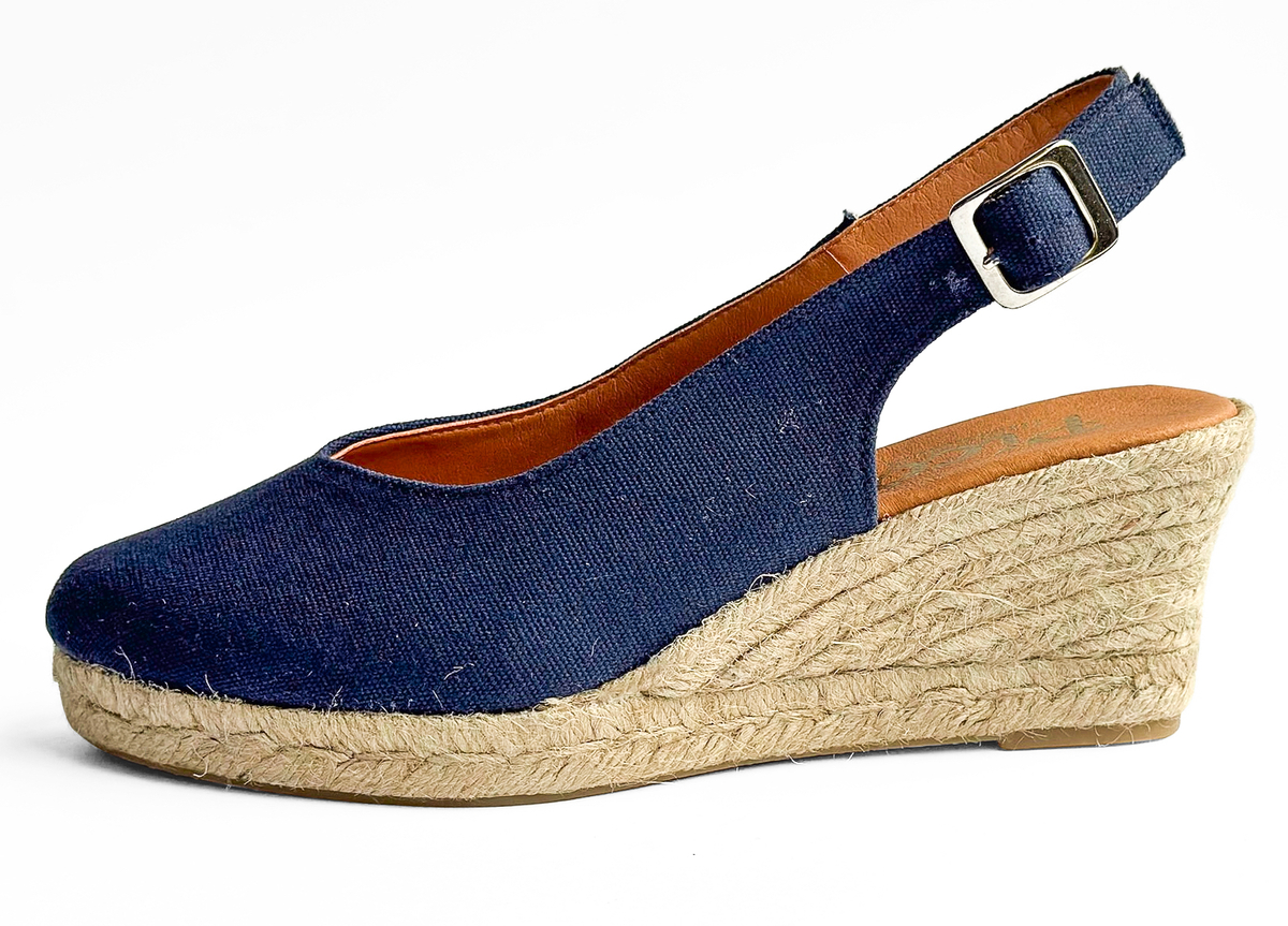 Navy Wedge Espadrilles